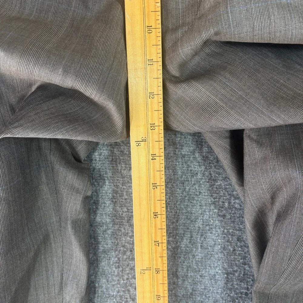 Burberry London Mens 44 Long 36X32 Wool Suit Brown Glen Plaid Kensington USA
